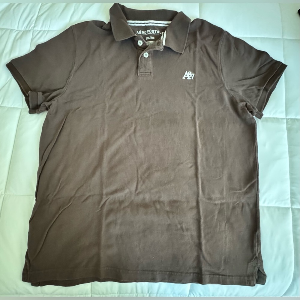 Aeropostale Dark Brown Polo Shirt
